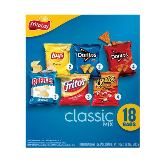Frito Lay Classic Mix Multi Pack 18ct