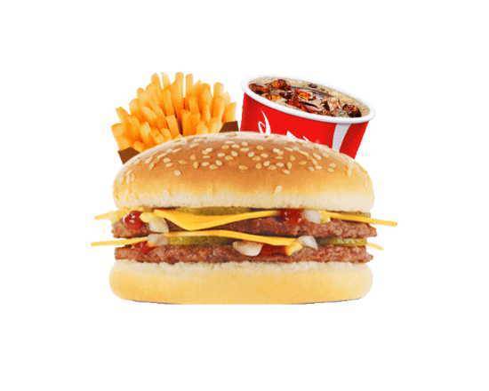 🍔🍔 Menu Double CheeseBurger 🧀🧀➕🍟 ➕🧋