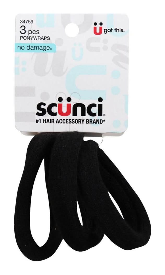 Scunci Ponywraps, Black (3 ct)
