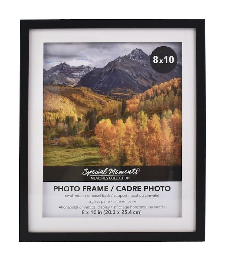 Special Moments Matted Photo Frame, 8x10 in, Black