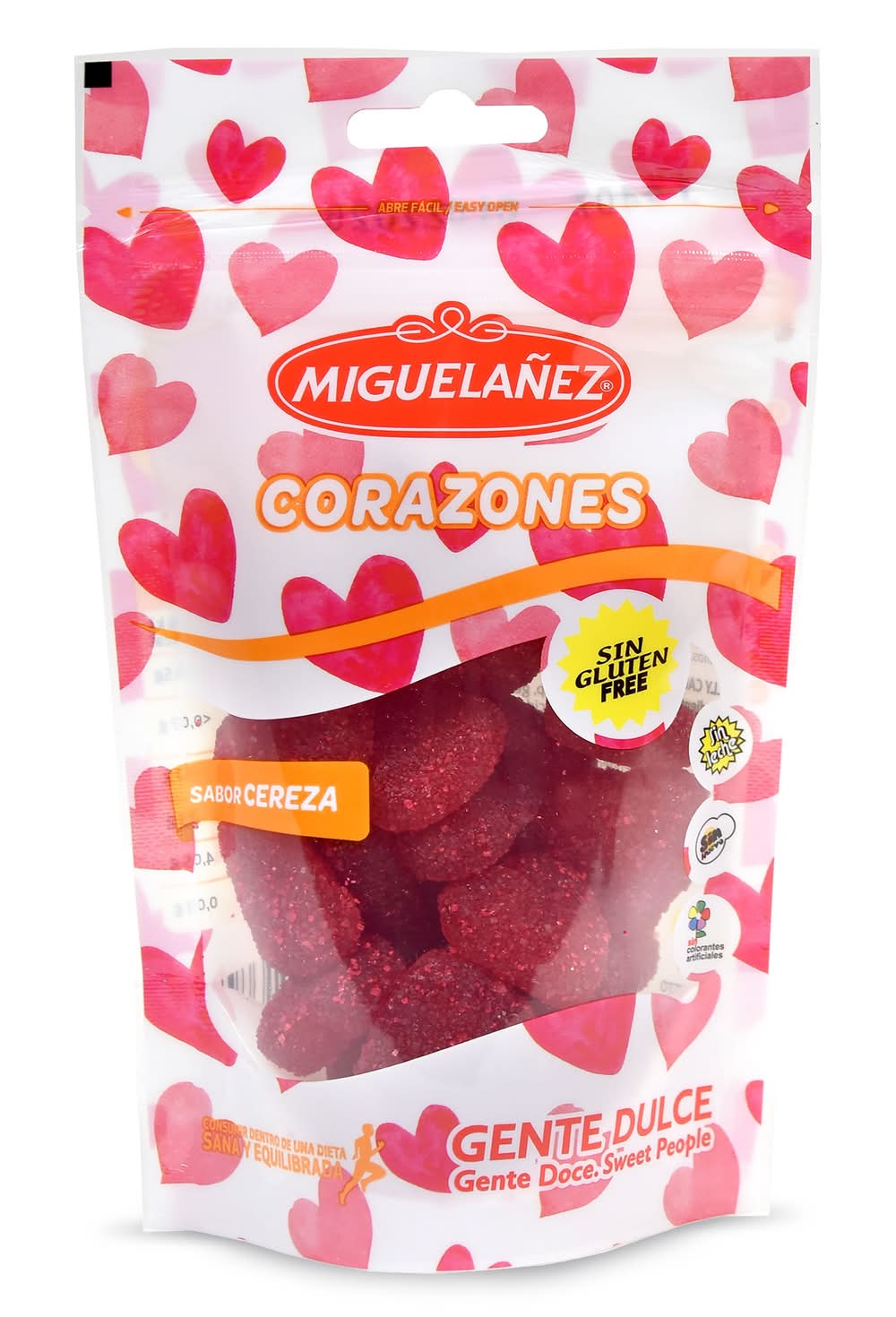 Golosinas Corazones Sabor Cereza Migueláñez Bolsa 125 G
