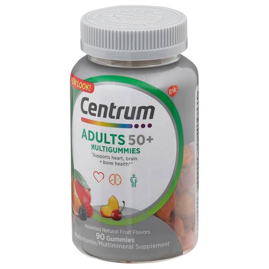 Centrum Adults 50+ Natural Fruit Flavors Multigummies (90 ct) (assorted fruit)