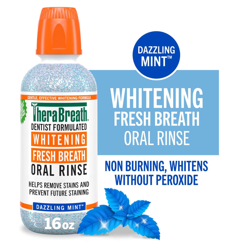 TheraBreath Whitening Fresh Oral Rinse, Mint (16 fl oz)