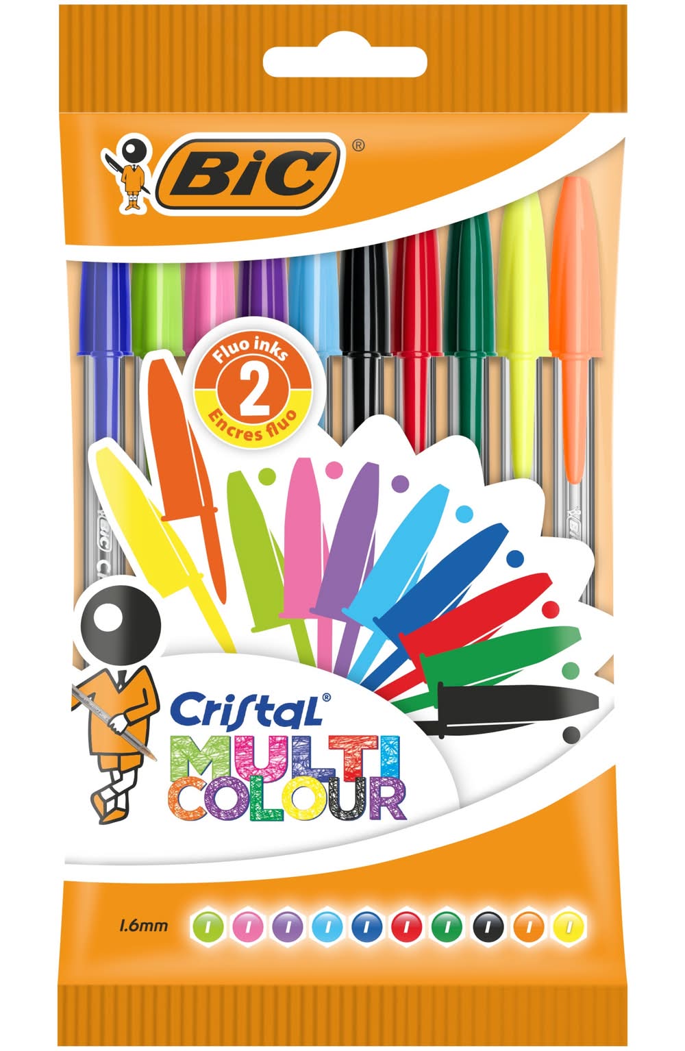 Esferográfica Cristal Multicolor 10 unidades Bic