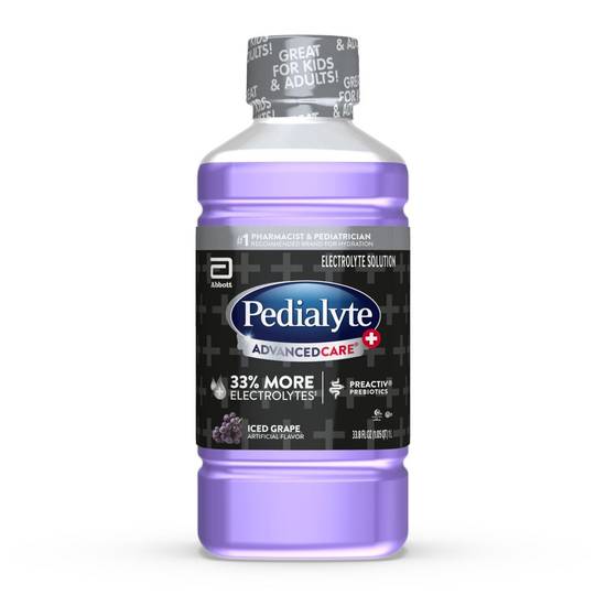 Pedialyte Advanced Care Electrolyte Drink, Iced Grape, 33.8 FL OZ
