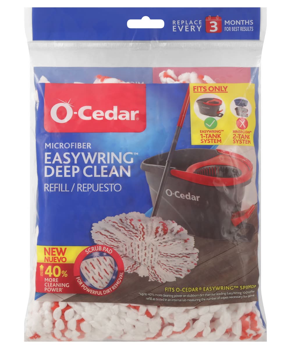 O-Cedar Easy Wring Deep Clean Micro Fiber Mop Head Refill