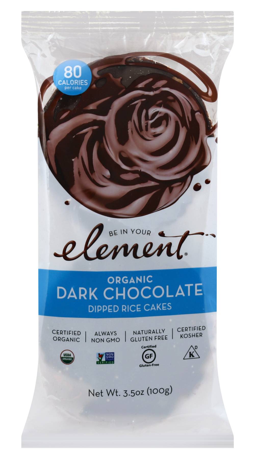 Element Snacks Organic Dark Chocolate Dipped Rice Cakes (3.5 oz)