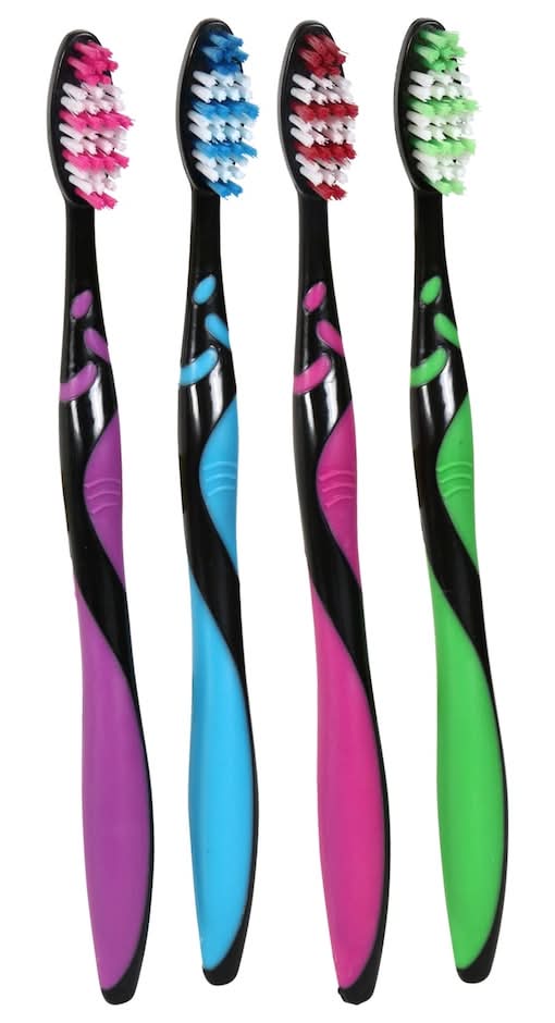 Pro-Teque Bristle Toothbrushes, M, Assorted (2 ct)