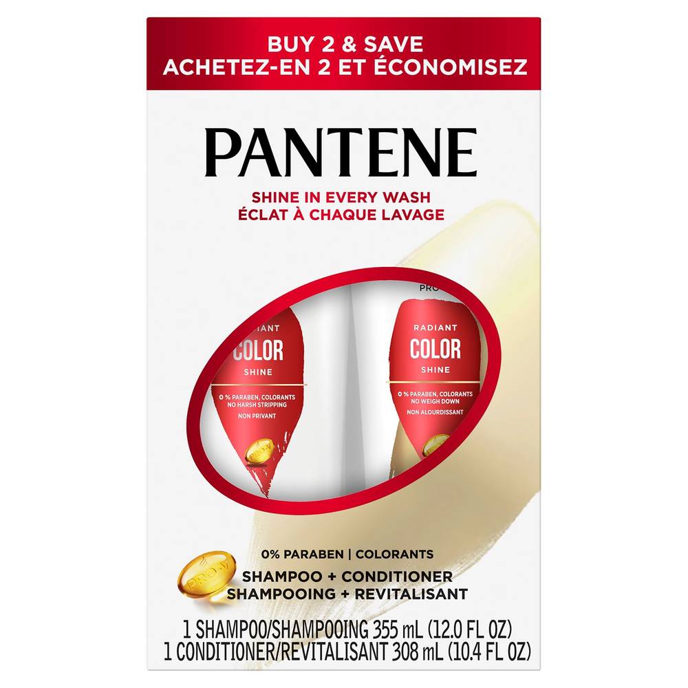 Pantene Pro-V Shampoo & Conditioner, Radiant Color Shine, Bundle Pk