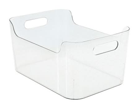 Plastic Storage Bin Silver