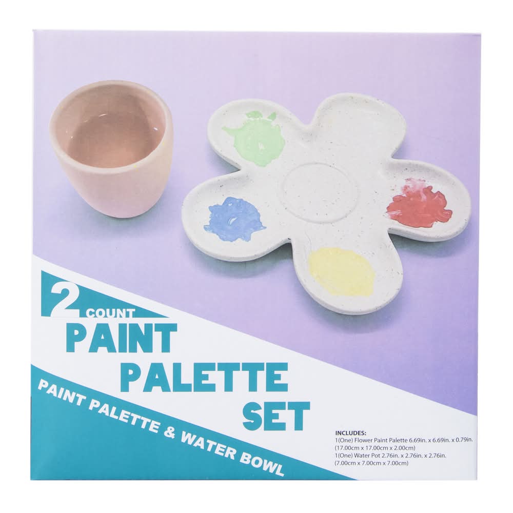 Paint Palette 2-Piece Set White
