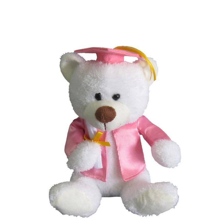 Party City Graduation Teddy Bear (pink-white)
