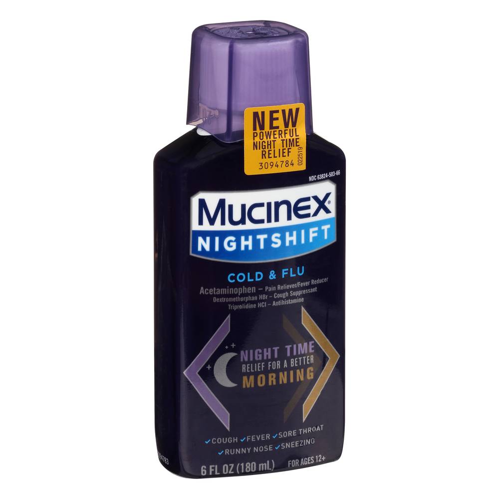 Mucinex Nightshift Cold & Flu Acetaminophen (6 fl oz)