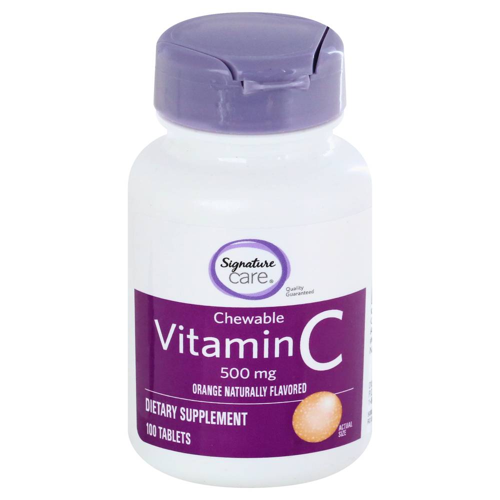 Signature Care Chewable Orange Vitamin C Tablets (100 ct)