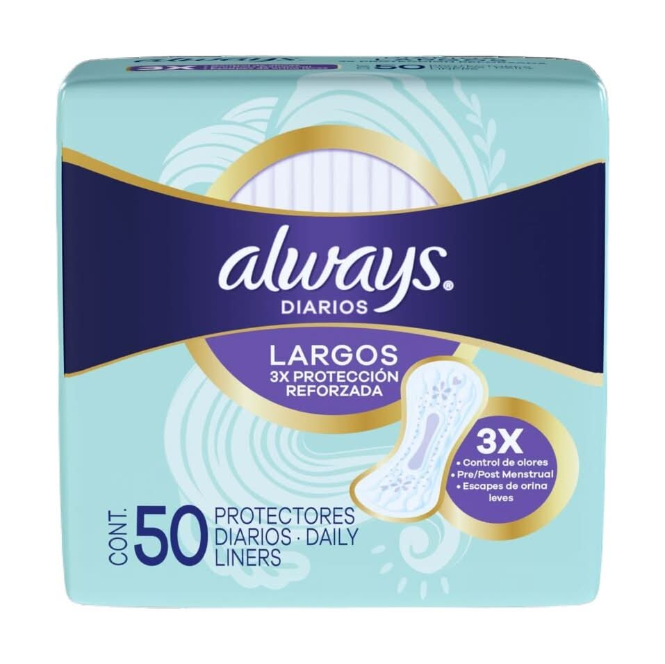 Always Diarios Largos Protección Reforzada 50 Unidades