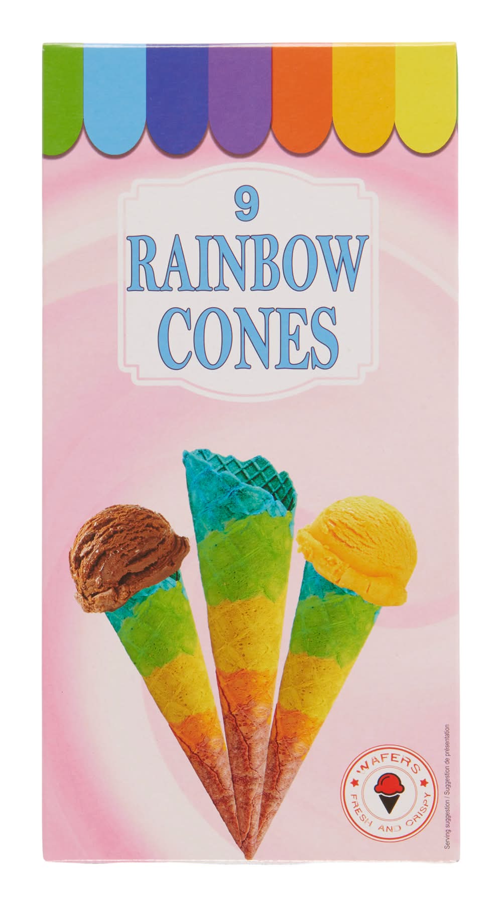 Rainbow Cones (140 g, 9 ct)