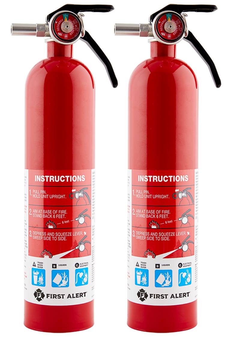 First Alert Home 1-A:10-B:C Residential Rechargeable Fire Extinguisher (2-Pack) | 1046167