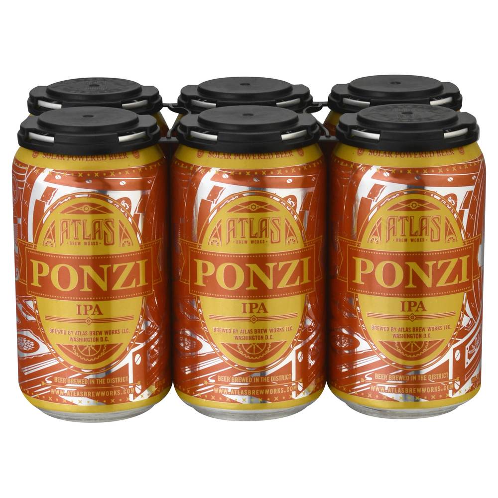 Atlas Brew Works Ponzi Ipa Beer (6 ct, 12 floz)