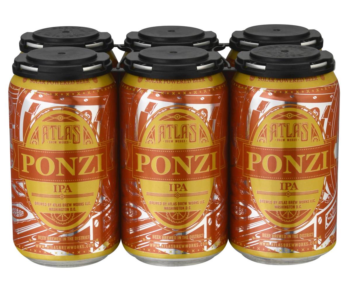 Atlas Brew Works Ponzi Ipa Beer (6 x 12 fl oz)