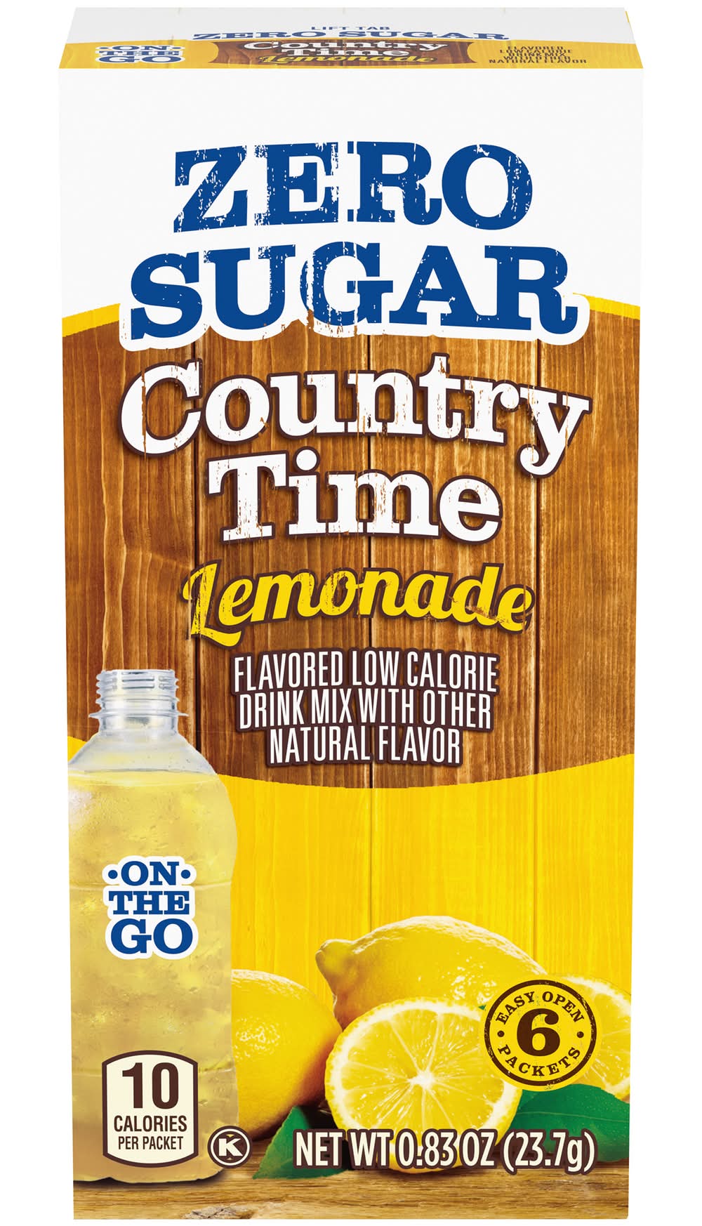 Country Time Zero Sugar Lemonade Drink Mix (0.83 oz, 6 ct)