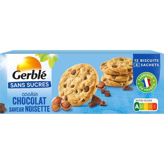 Gerblé - Cookies chocolat sans sucres, noisette (48)