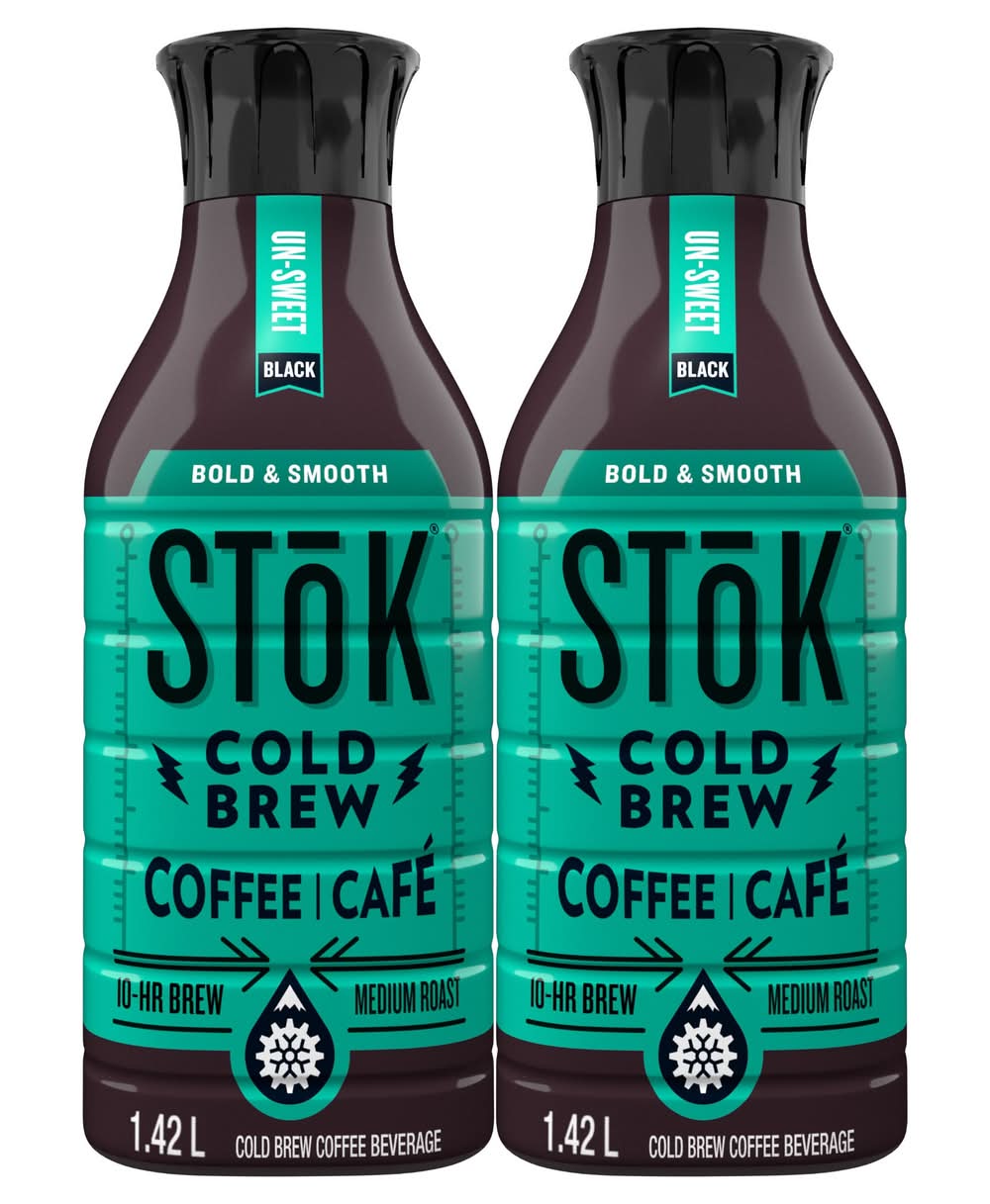 Stok - Boisson De Café À Infusion Froide, 2 × 1,42 L / Stok Cold Brew Coffee Beverage, 2 × 1.42 L