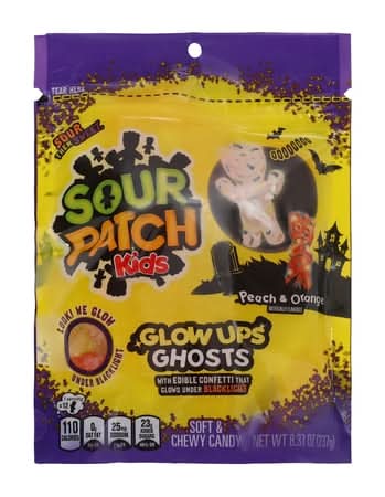 Sour Patch Kids® Glow Ups Ghosts Candies 8.3oz Peach & Orange