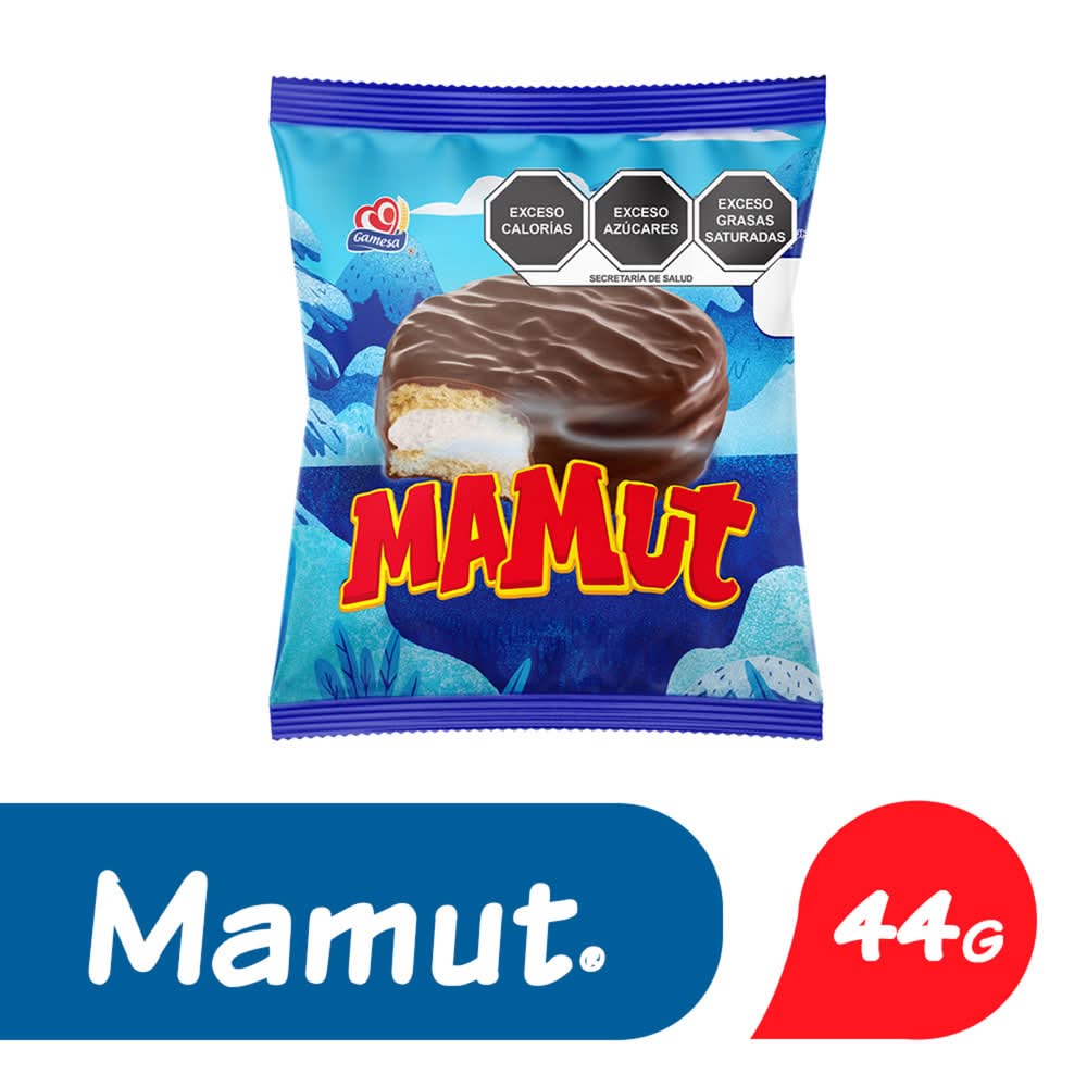 Mamut · Galletas con malvavisco y cobertura de chocolate (44 g)