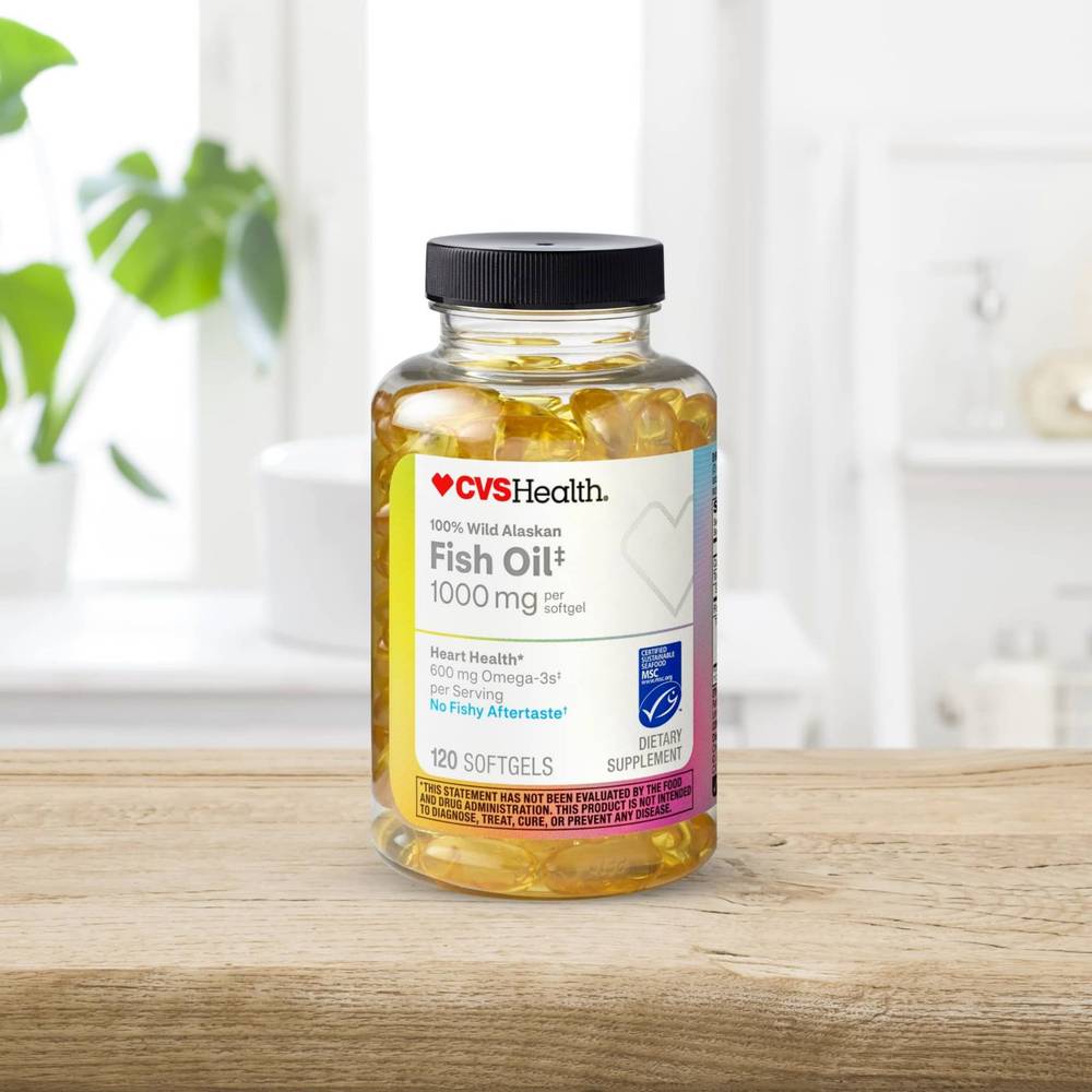 Cvs Health 100% Wild Alaskan Fish Oil Softgels, 120 Ct