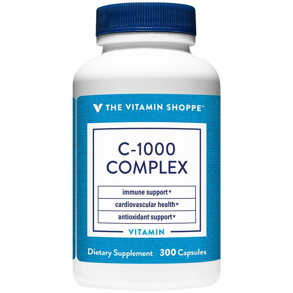 Vitamin C-1000 Complex - Immune, Antioxidant & Cardiovascular Health Support - 1,000 Mg (300 Capsules)