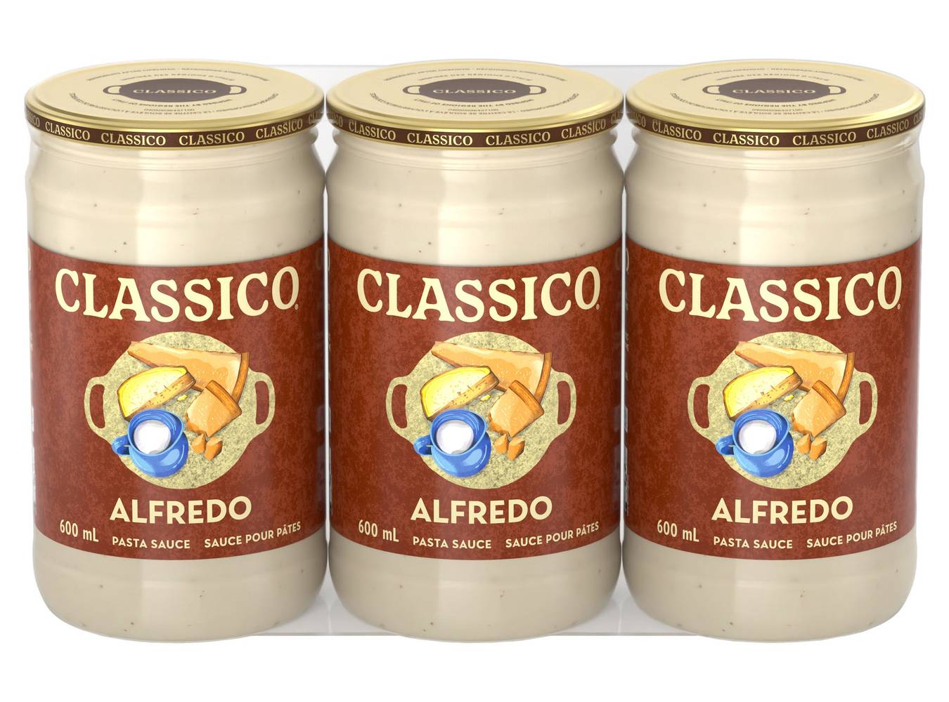 Classico - Sauce Alfredo 3 × 600 Ml / Classico Alfredo Sauce, 3 × 600 Ml
