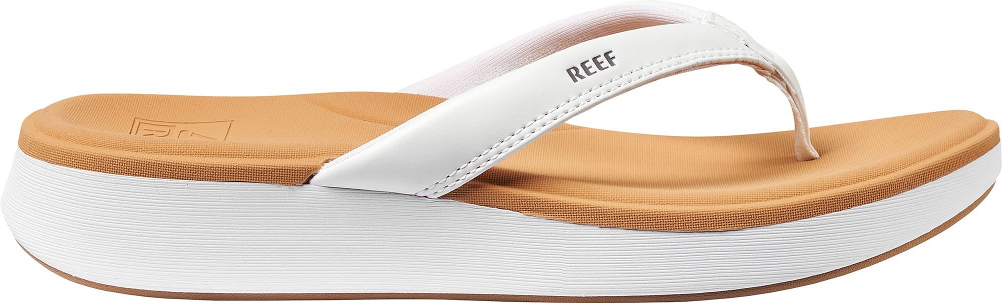 Reef Women's Cushion Cloud Flip Flop (White/Tan, 7.0)