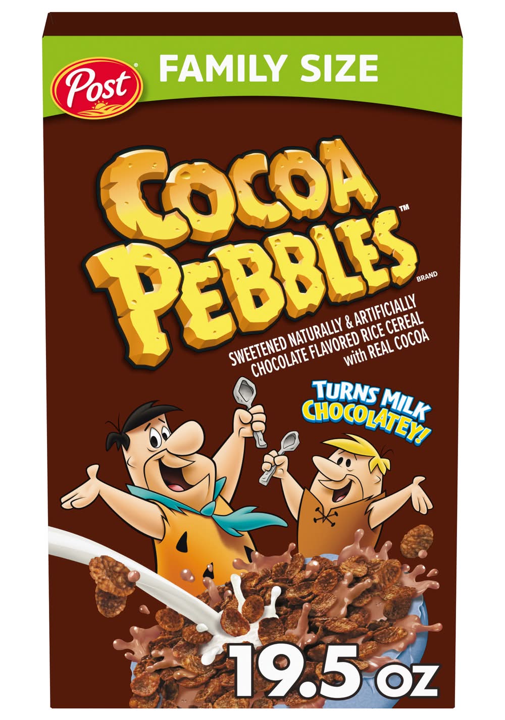 Post Family Size Cocoa Pebbles Cereal (19.5 oz)