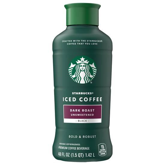Starbucks Premium Unsweetened Dark Roast Iced Coffee (48 fl oz)
