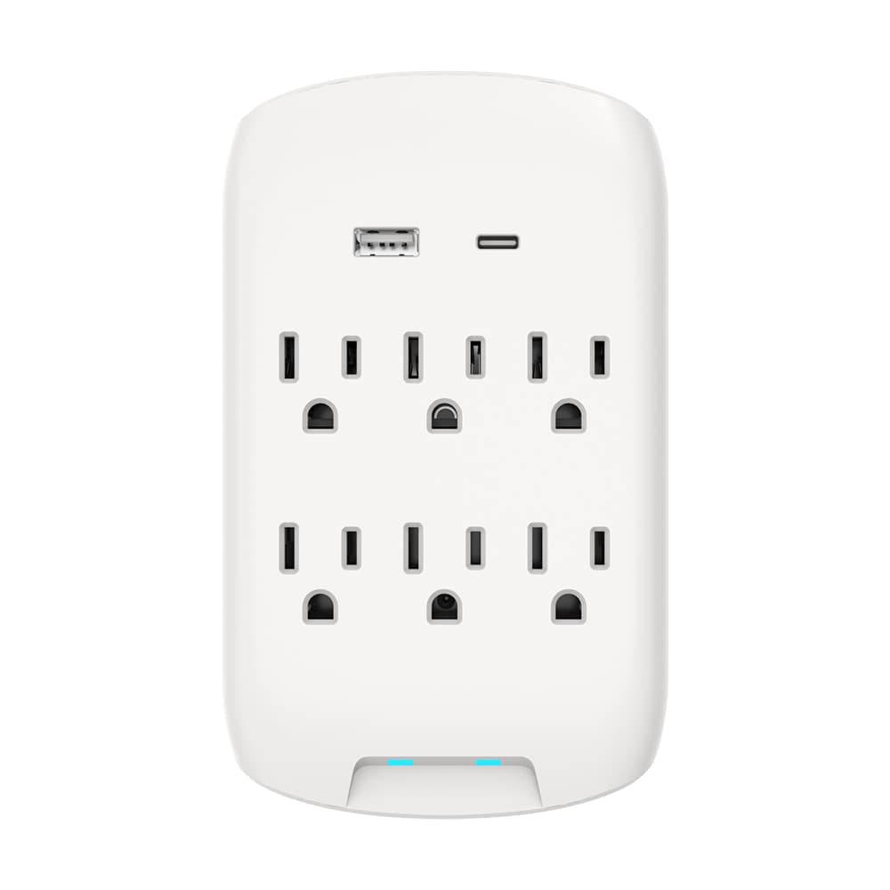 Utilitech 6-Outlet 900 Joules 1875-Watt 1875Va White Indoor Usb and Ac Surge Protector | LA-7A-24