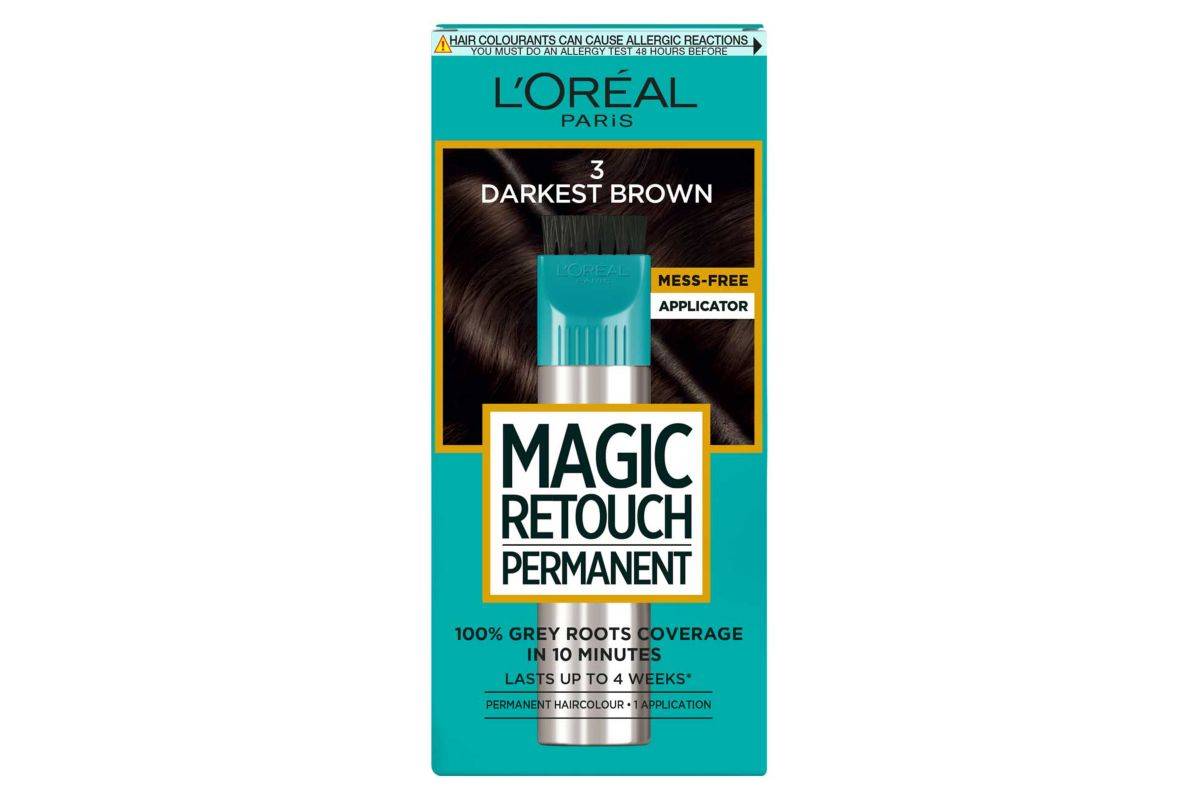 L’Oreal Paris Magic Retouch Permanent Darkest Brown Root Concealer, 100%  Roots Coverage With Easy Applicator, 150ml