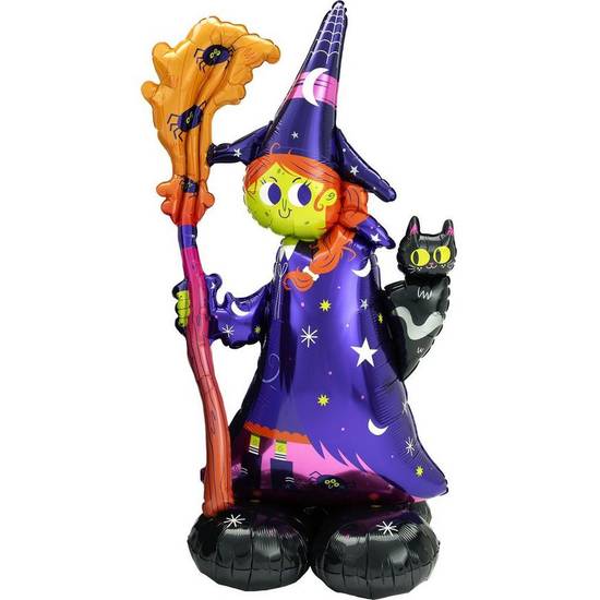 Uninflated AirLoonz Halloween Witch Balloon, 55in