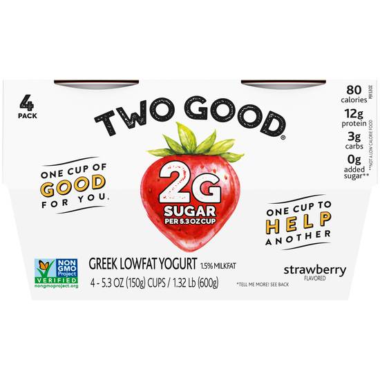 Two Good Lowfat Strawberry Greek Yogurt (4 ct)