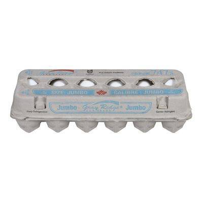 Gray Ridge Jumbo White Eggs (12 units)