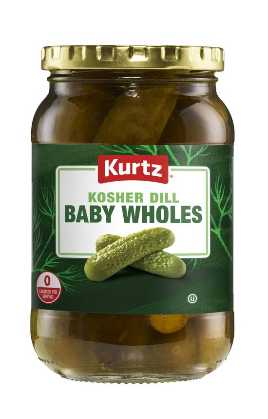 Kurtz Kosher Dill Baby Wholes (16 fl oz)