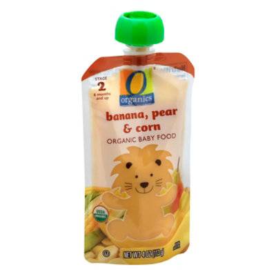 O Organics Stage 2 Banana Pear & Corn Baby Food