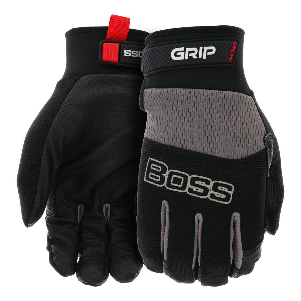 Boss Large Black Synthetic leather Construction Gloves 1 -Pairs | B52334-L
