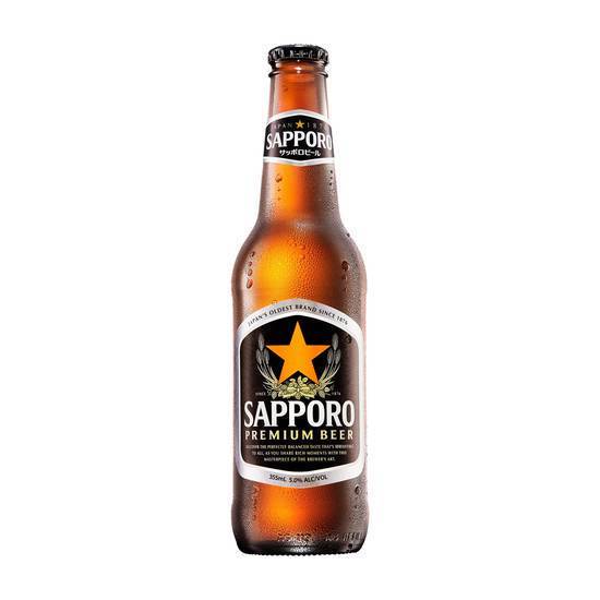 Sapporo Premium - Sleeman Brewing & Malting Co, 355mL bottle beer (5% ABV)