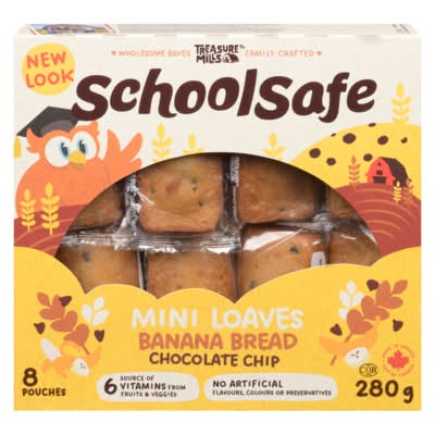 School Safe Mini Loaves Banana Bread Chocolate Chip 296.0 G