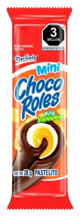 Choco Roles · Mini pastelito con relleno de piña (28 g)