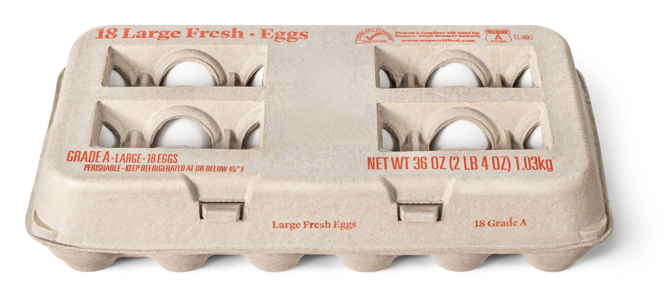 Good & Gather Grade a Fresh Eggs, L (36 oz, 18 ct)