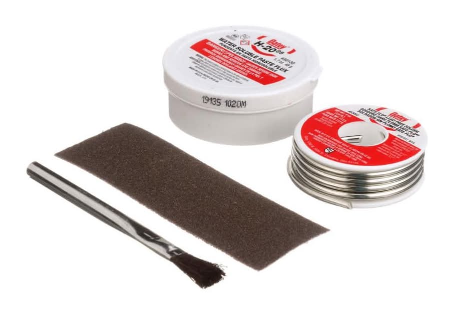 Oatey Soldering Kit With 1.7 Oz. Lead-Free Water Soluble Flux Paste And 4 Oz. Silver Solder Wire