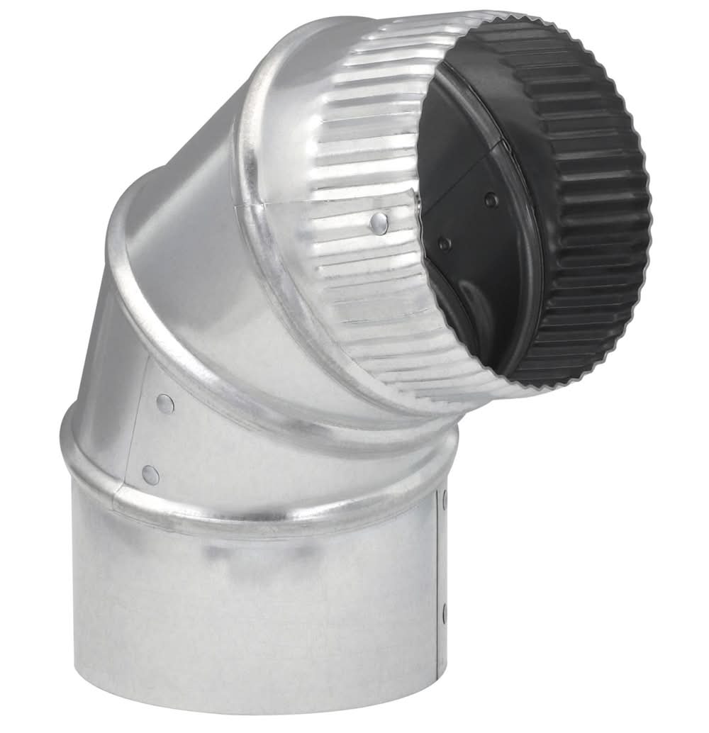 Imperial 4 In. D X 4 In. D Adjustable 90 Deg Galvanized Steel Furnace Pipe Elbow