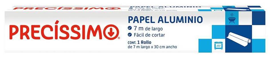 Precíssimo · Papel aluminio, 700 x 30 cm