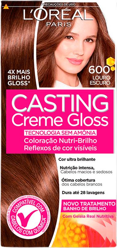 L'oréal paris kit tintura para cabelo casting 600 louro escuro